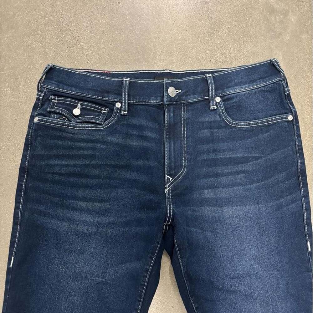 True Religion Billy Relaxed Bootcut Jeans 36x31 Dark Blue Denim